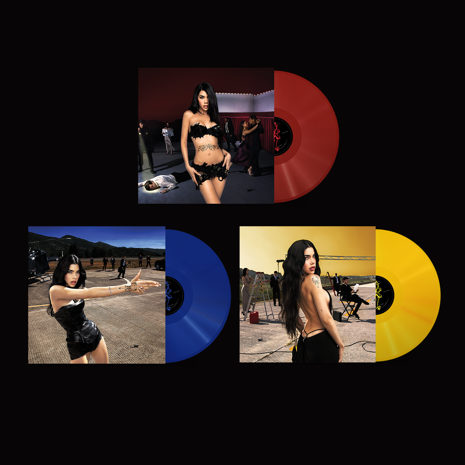 COLECCIÓN DEFINITIVA: K DE KARMA 🦂 – VINYL ROJO, AZUL & AMARILLO